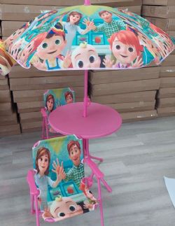 TABLE AVEC 2 CHAISES ET PARASOL - COCOMELON